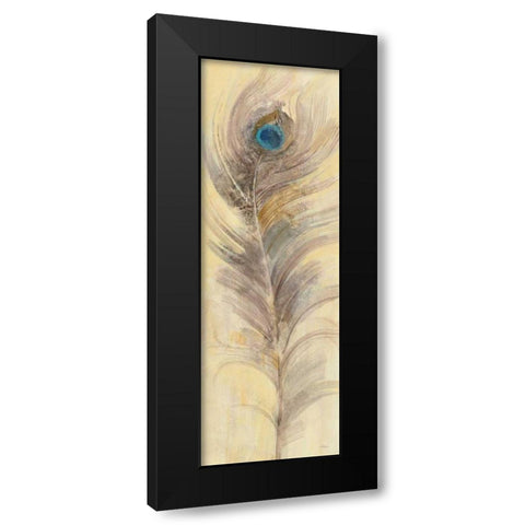 Blue Eyed Feathers III Black Modern Wood Framed Art Print by Hristova, Albena
