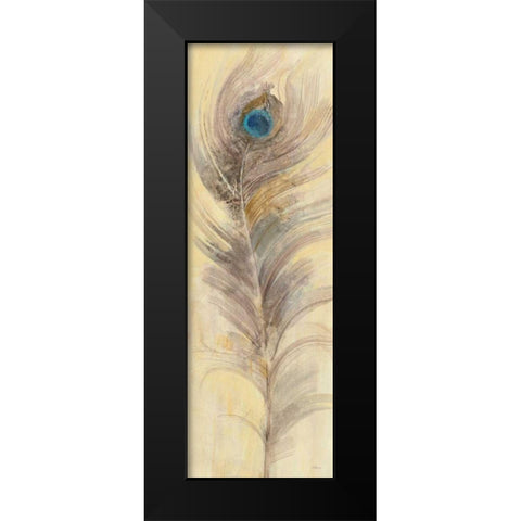 Blue Eyed Feathers III Black Modern Wood Framed Art Print by Hristova, Albena