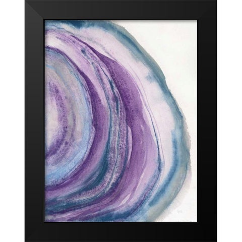 Watercolor Geode II Black Modern Wood Framed Art Print by Paschke, Chris