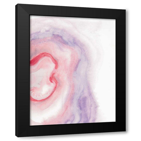 Watercolor Geode VIII Black Modern Wood Framed Art Print by Paschke, Chris