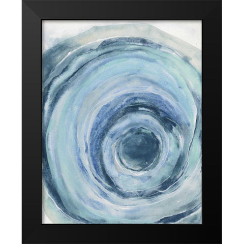 Watercolor Geode IX Black Modern Wood Framed Art Print by Paschke, Chris