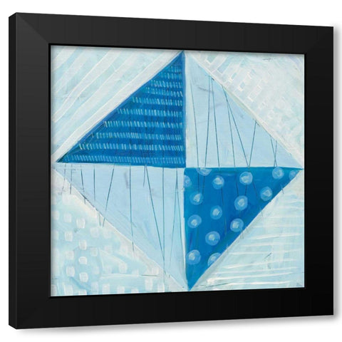 Modern Americana VI Blue Black Modern Wood Framed Art Print with Double Matting by Averinos, Melissa