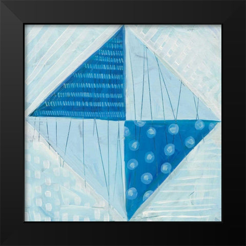Modern Americana VI Blue Black Modern Wood Framed Art Print by Averinos, Melissa