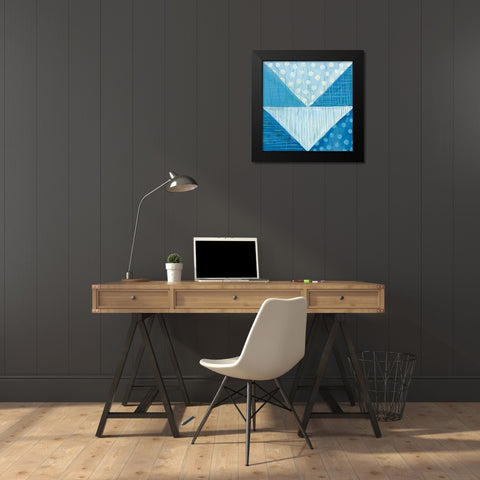 Modern Americana IX Blue Black Modern Wood Framed Art Print by Averinos, Melissa