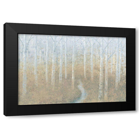 Silver Waters Crop Black Modern Wood Framed Art Print with Double Matting by Wiens, James