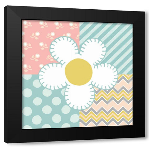 Baby Quilt II Black Modern Wood Framed Art Print with Double Matting by Grove, Beth