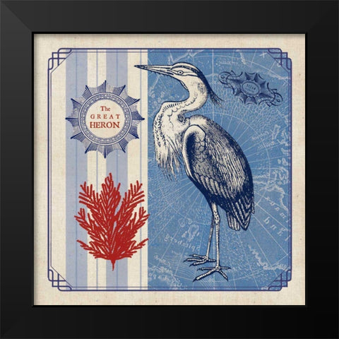 Sea Bird IV Black Modern Wood Framed Art Print by Studio Mousseau