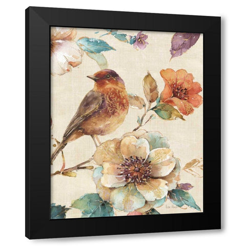 Spiced Nature II Linen Leaf Black Modern Wood Framed Art Print by Audit, Lisa