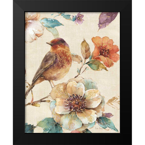 Spiced Nature II Linen Leaf Black Modern Wood Framed Art Print by Audit, Lisa