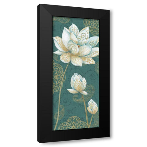 Lotus Dream IIB Black Modern Wood Framed Art Print with Double Matting by Daphne, Brissonnet
