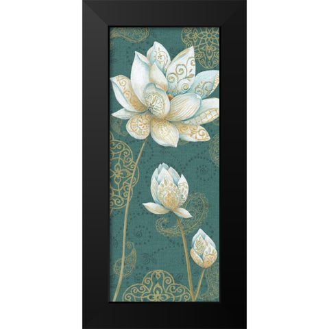 Lotus Dream IIB Black Modern Wood Framed Art Print by Daphne, Brissonnet