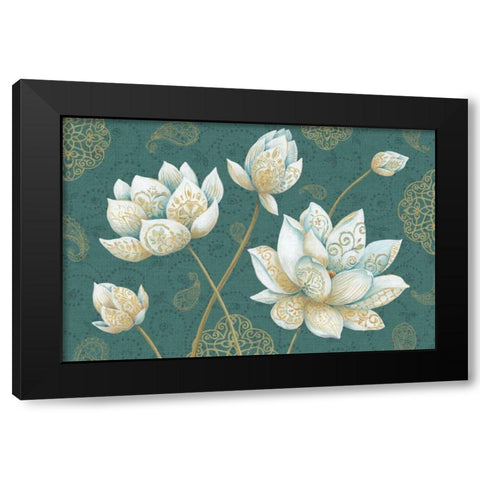 Lotus Dream IB Black Modern Wood Framed Art Print with Double Matting by Daphne, Brissonnet