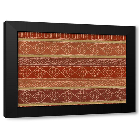 Batik Stripes I Black Modern Wood Framed Art Print with Double Matting by Brissonnet, Daphne