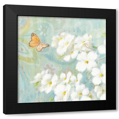 Spring Dream III Black Modern Wood Framed Art Print with Double Matting by Nai, Danhui