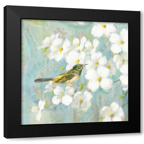 Spring Dream V Black Modern Wood Framed Art Print with Double Matting by Nai, Danhui