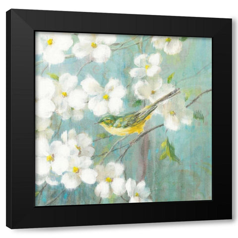 Spring Dream VI Black Modern Wood Framed Art Print with Double Matting by Nai, Danhui