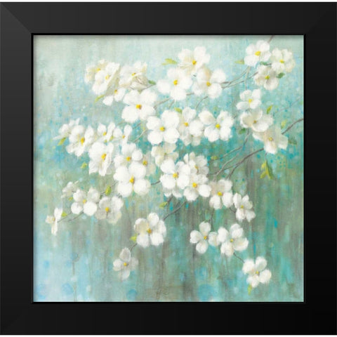 Spring Dream I Abstract Black Modern Wood Framed Art Print by Nai, Danhui