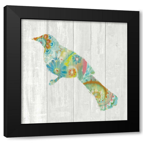 Spring Dream Paisley XI Black Modern Wood Framed Art Print with Double Matting by Nai, Danhui