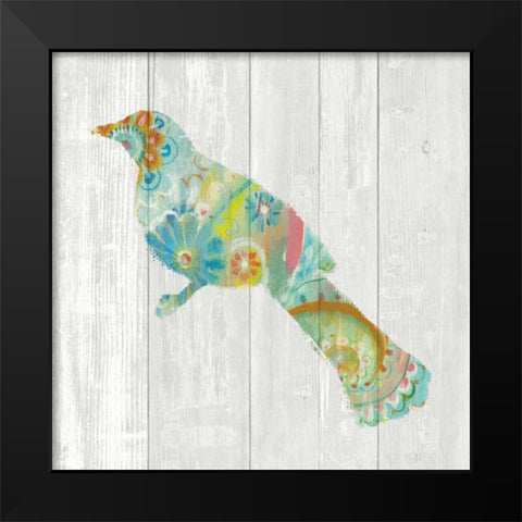 Spring Dream Paisley XI Black Modern Wood Framed Art Print by Nai, Danhui