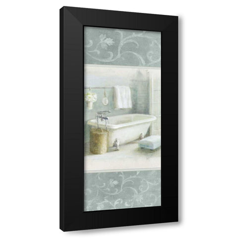 Refreshing Bath Brocade III Black Modern Wood Framed Art Print with Double Matting by Nai, Danhui