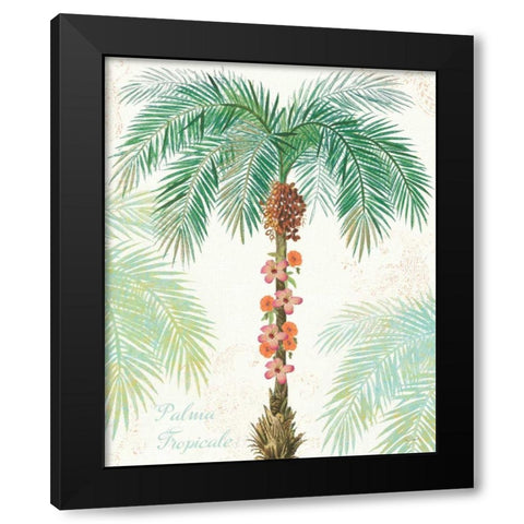 Flamingo Tropicale III Black Modern Wood Framed Art Print with Double Matting by Schlabach, Sue