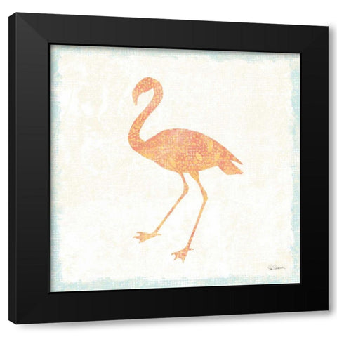 Flamingo Tropicale VI Black Modern Wood Framed Art Print by Schlabach, Sue