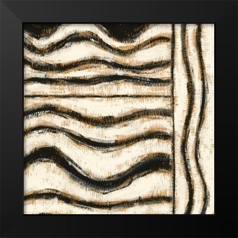 Black and Gold Geometric VI Black Modern Wood Framed Art Print by Novak, Shirley