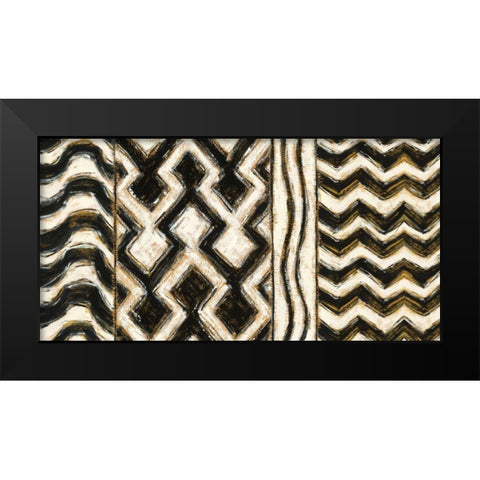 Black and Gold Geometric VII Black Modern Wood Framed Art Print by Novak, Shirley