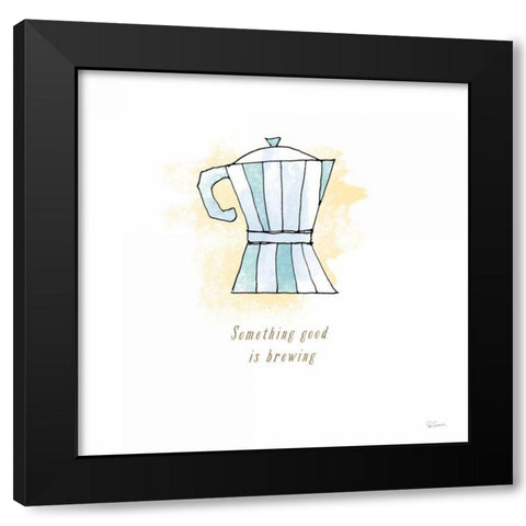 Good Brew I Black Modern Wood Framed Art Print with Double Matting by Schlabach, Sue