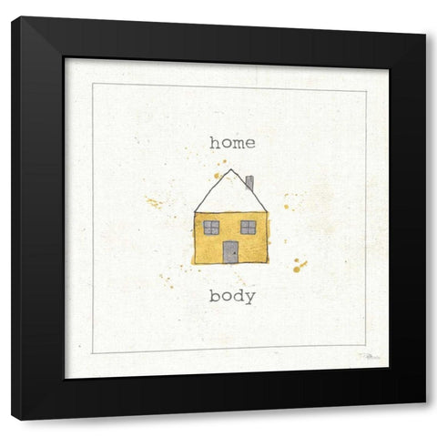 Opposites Cuties I Black Modern Wood Framed Art Print by Pela Studio