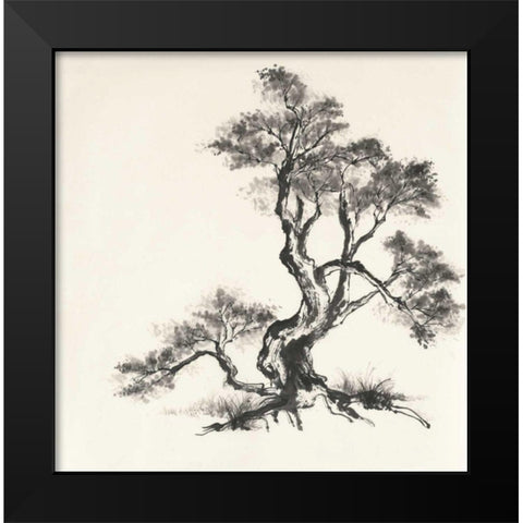 Sumi Tree I Black Modern Wood Framed Art Print by Paschke, Chris