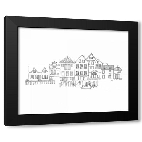 Nordic Village II Black Modern Wood Framed Art Print by Tillmon, Avery