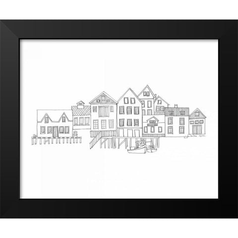 Nordic Village II Black Modern Wood Framed Art Print by Tillmon, Avery