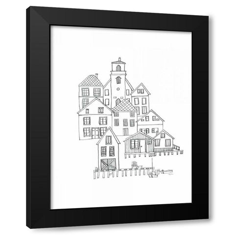 Nordic Village III Black Modern Wood Framed Art Print by Tillmon, Avery