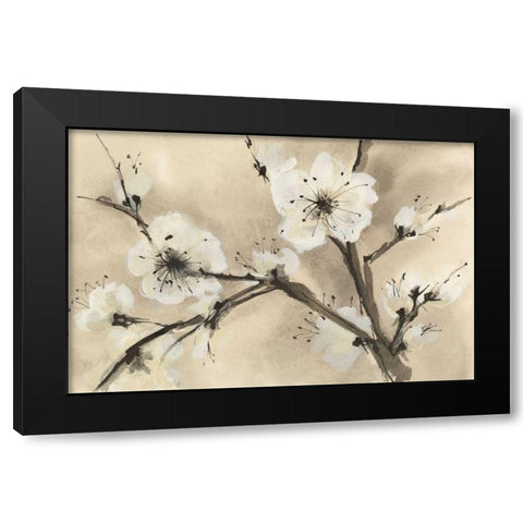Spring Blossoms III Black Modern Wood Framed Art Print with Double Matting by Paschke, Chris