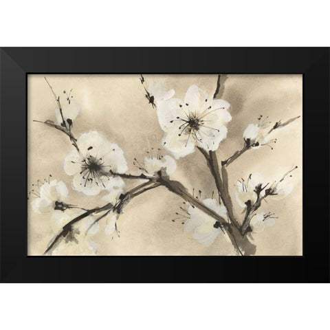 Spring Blossoms III Black Modern Wood Framed Art Print by Paschke, Chris