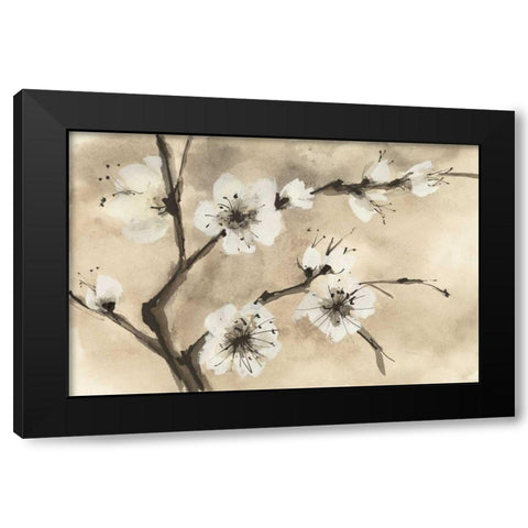 Spring Blossoms IV Black Modern Wood Framed Art Print by Paschke, Chris