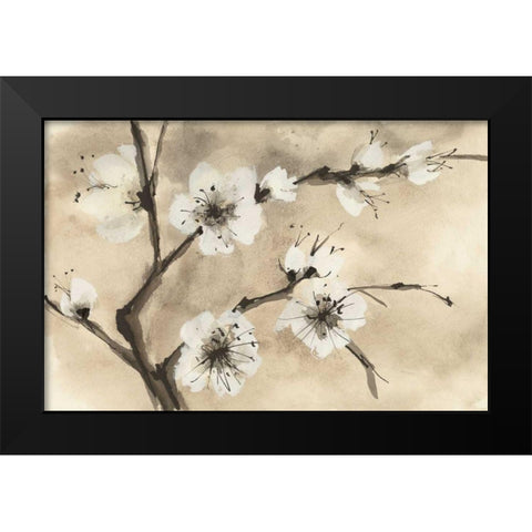 Spring Blossoms IV Black Modern Wood Framed Art Print by Paschke, Chris