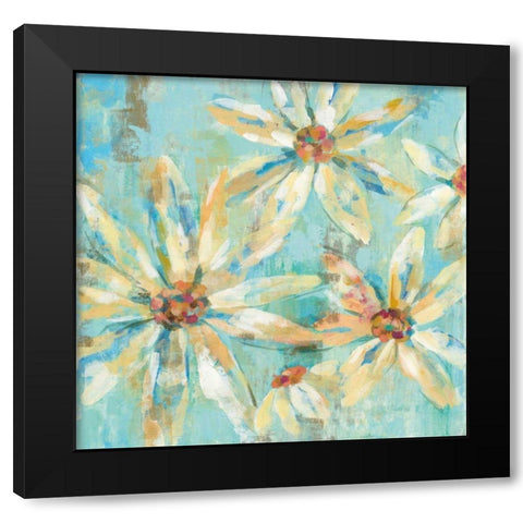 Fjord Floral I Black Modern Wood Framed Art Print by Vassileva, Silvia