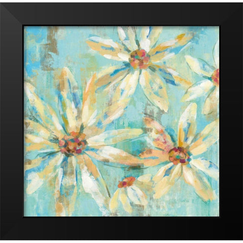 Fjord Floral I Black Modern Wood Framed Art Print by Vassileva, Silvia