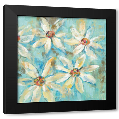 Fjord Floral II Black Modern Wood Framed Art Print by Vassileva, Silvia