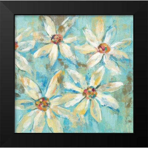 Fjord Floral II Black Modern Wood Framed Art Print by Vassileva, Silvia