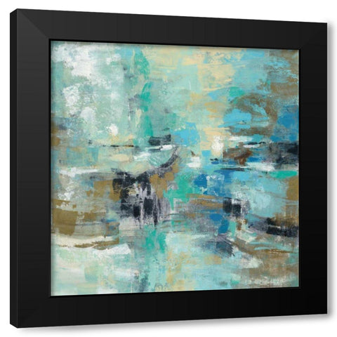 Fjord Reflections Black Modern Wood Framed Art Print with Double Matting by Vassileva, Silvia