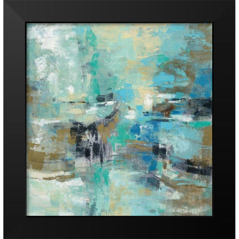 Fjord Reflections Black Modern Wood Framed Art Print by Vassileva, Silvia
