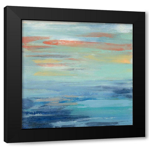 Sunset Beach I Black Modern Wood Framed Art Print by Vassileva, Silvia