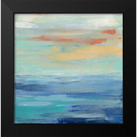 Sunset Beach II Black Modern Wood Framed Art Print by Vassileva, Silvia