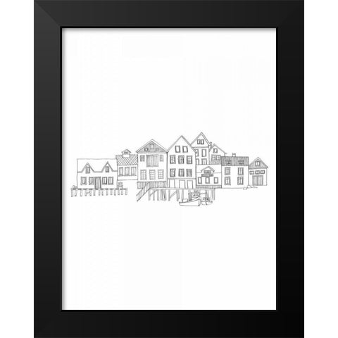 Nordic Village II Vertical Black Modern Wood Framed Art Print by Tillmon, Avery