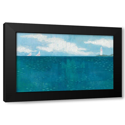 Lighthouse Sail Black Modern Wood Framed Art Print by Averinos, Melissa