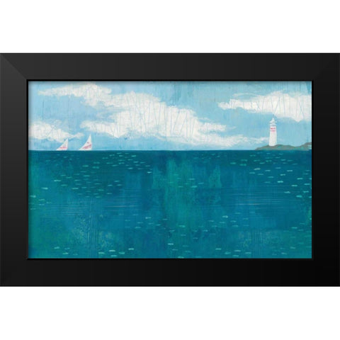 Lighthouse Sail Black Modern Wood Framed Art Print by Averinos, Melissa
