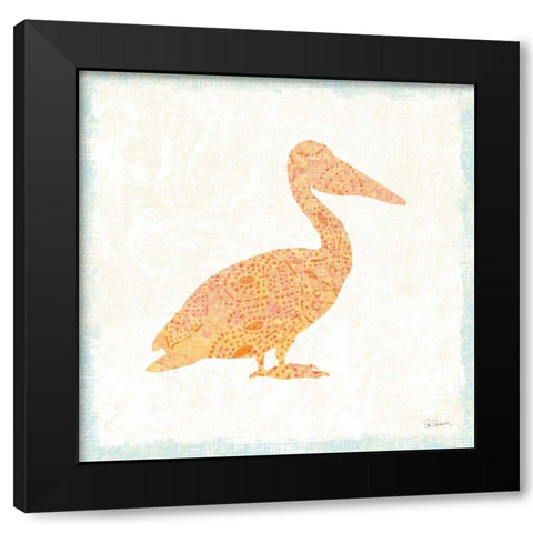 Flamingo Tropicale IX Black Modern Wood Framed Art Print with Double Matting by Rowan, Carol